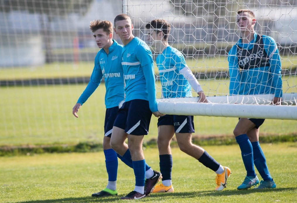 Учебно-тренировочные сборы команды «Зенит» U-18 в Турции, тренировка 31 января