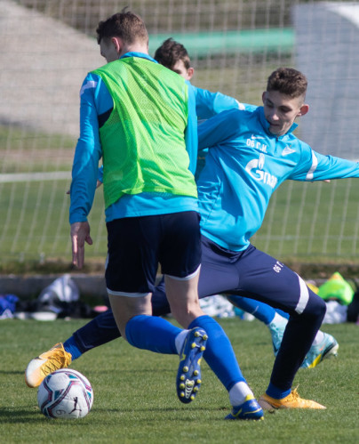 Учебно-тренировочные сборы команды «Зенит» U-18 в Турции, тренировка 31 января