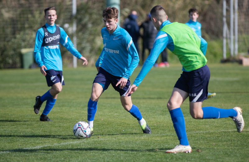 Учебно-тренировочные сборы команды «Зенит» U-18 в Турции, тренировка 31 января