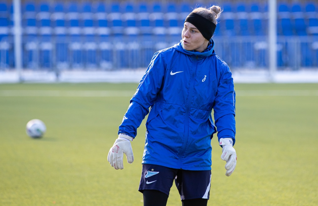 Тренировка женской команды «Зенит» в Удельном парке