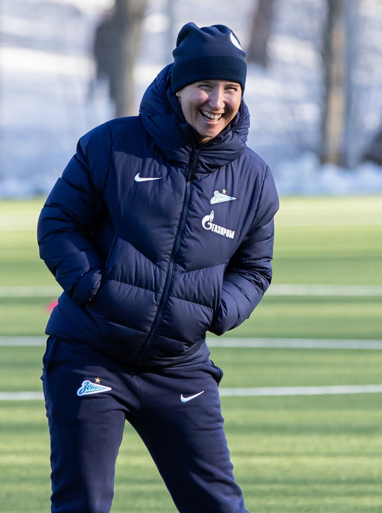 Тренировка женской команды «Зенит» в Удельном парке