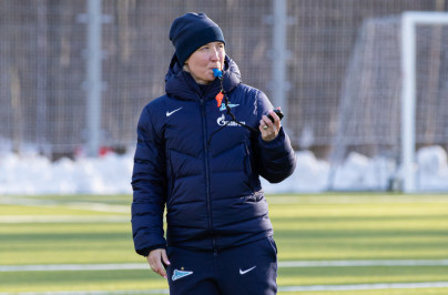 Тренировка женской команды «Зенит» в Удельном парке