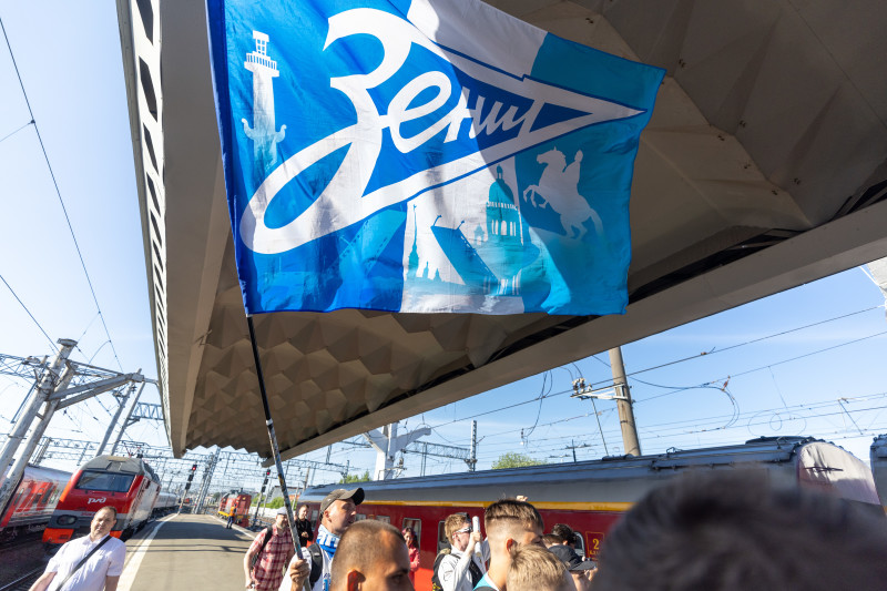 Встреча на Московском вокзале женской команды «Зенит»-победителей в Суперкубке России 2023