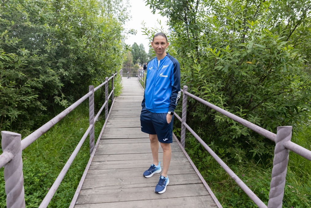 Прогулка женской команды перед матчем с «Рубином»