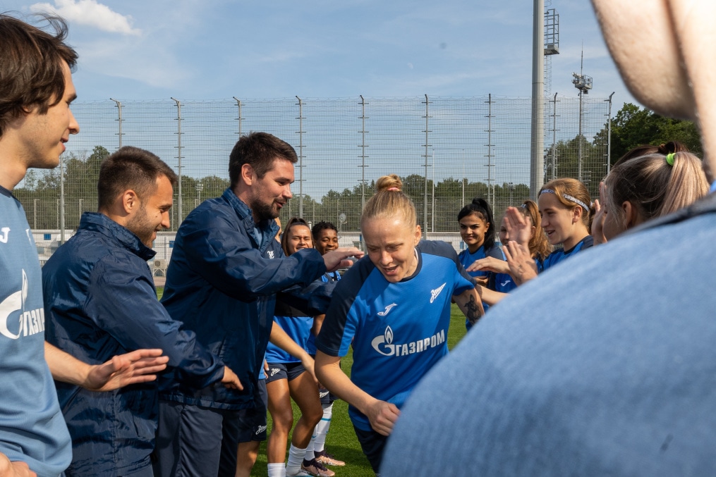 Тренировка женской команды «Зенит»