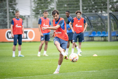 Тренировка «Зенита» перед матчем с «Фенербахче»