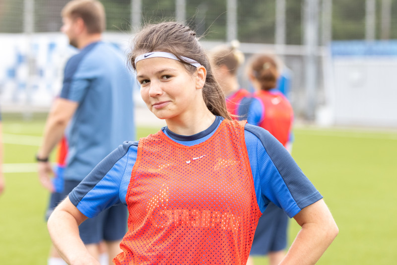 Тренировка женской молодёжной команды «Зенит» перед матчем с «Динамо»