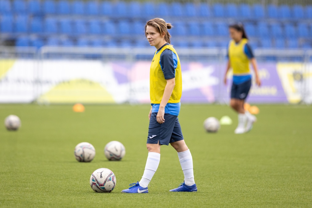 Тренировка женской молодёжной команды «Зенит» перед матчем с «Динамо»