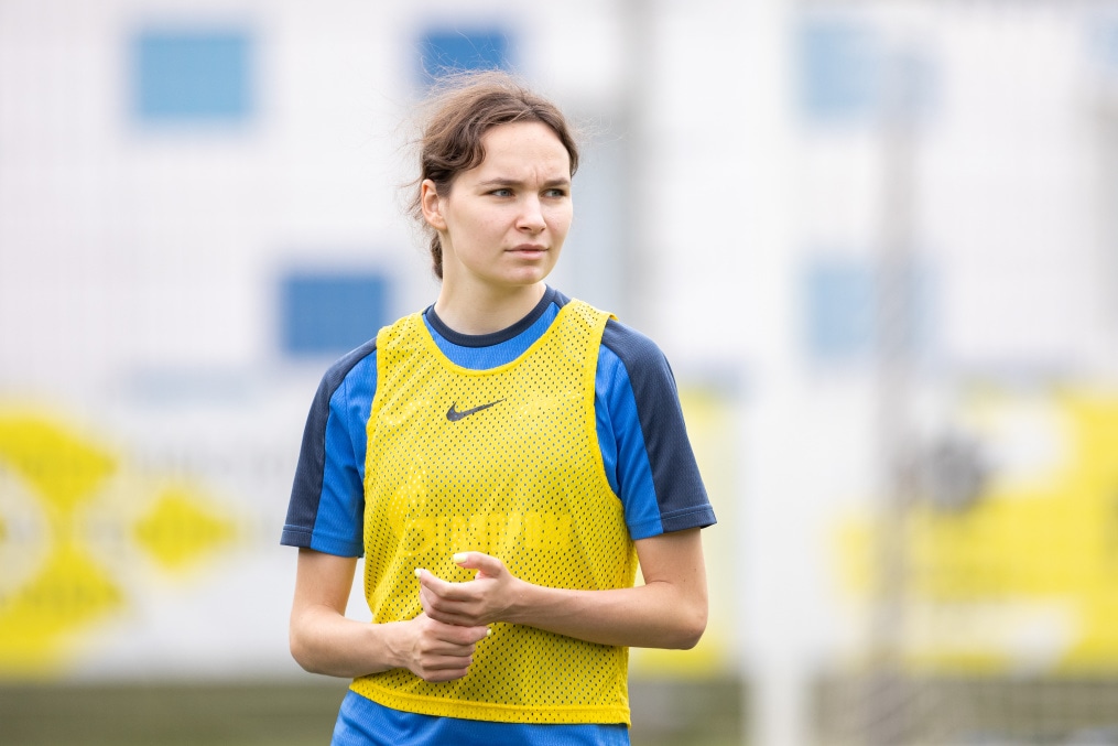 Тренировка женской молодёжной команды «Зенит» перед матчем с «Динамо»