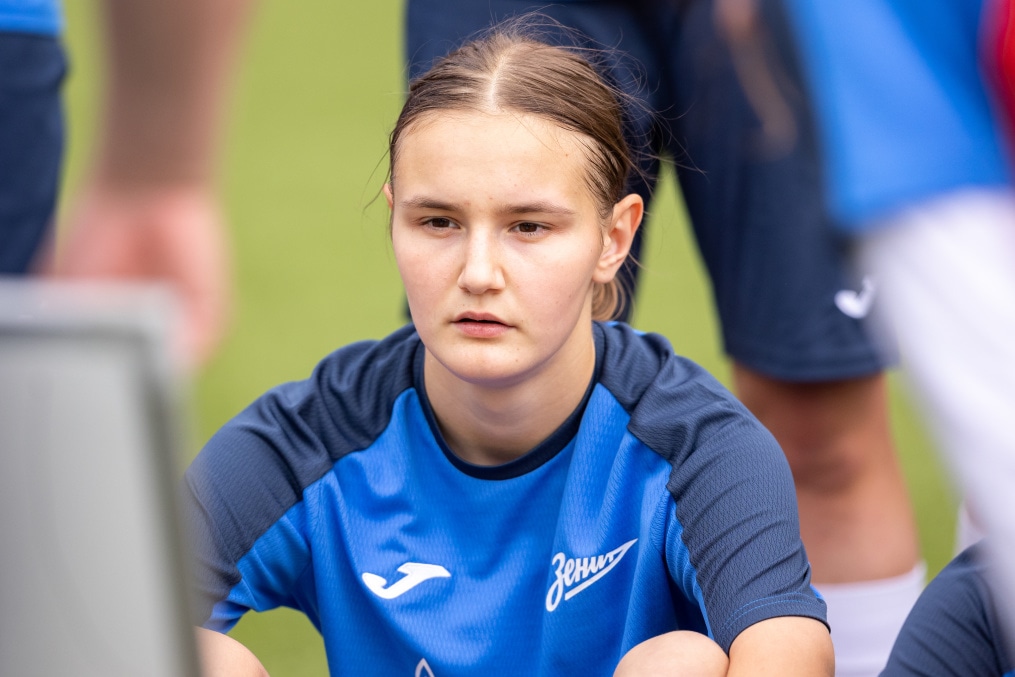 Тренировка женской молодёжной команды «Зенит» перед матчем с «Динамо»