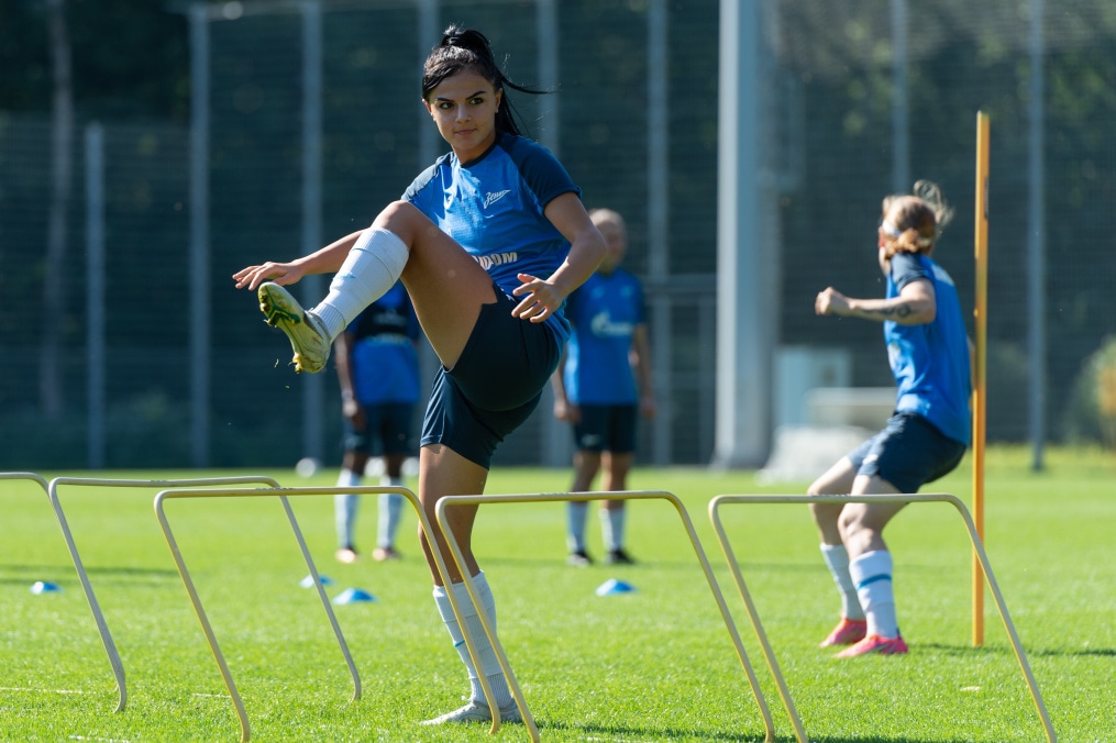 Тренировка женской команды «Зенит» перед матчем с «Локомотивом»