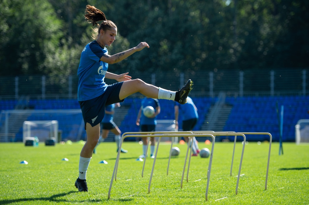 Тренировка женской команды «Зенит» перед матчем с «Локомотивом»