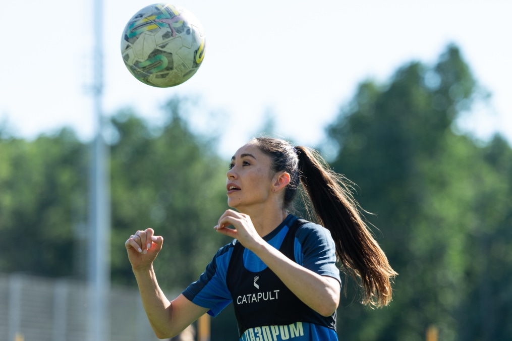 Тренировка женской команды «Зенит» перед матчем с «Локомотивом»