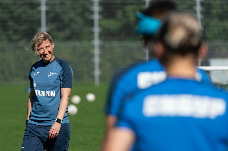 Тренировка женской команды «Зенит» перед матчем с «Локомотивом»