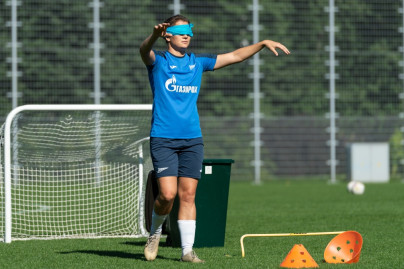 Тренировка женской команды «Зенит» перед матчем с «Локомотивом»