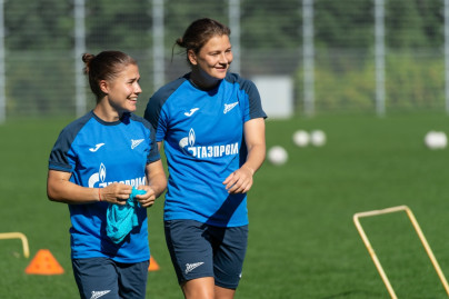 Тренировка женской команды «Зенит» перед матчем с «Локомотивом»