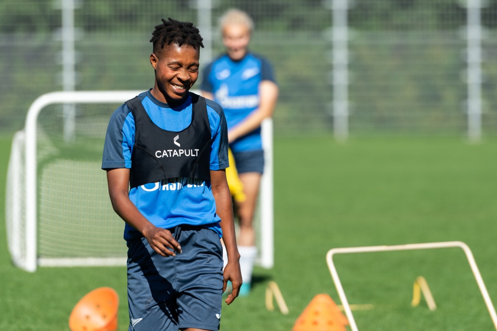 Тренировка женской команды «Зенит» перед матчем с «Локомотивом»