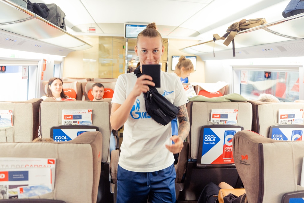 Выезд женской команды «Зенит» на матч с «Динамо»