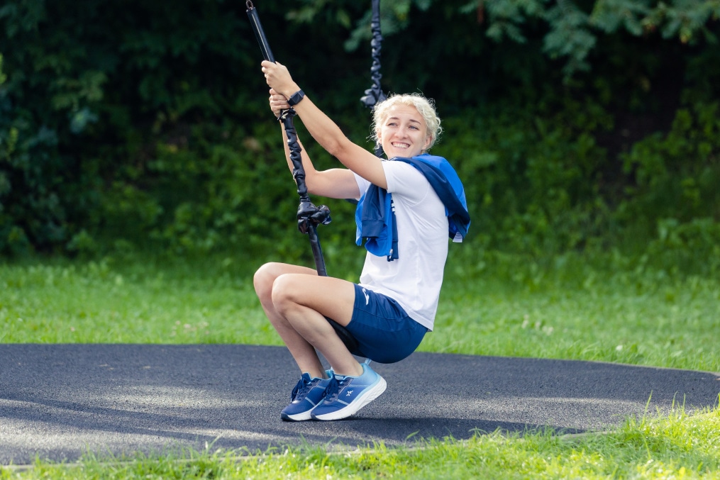 Прогулка женской команды перед матчем с «Динамо»