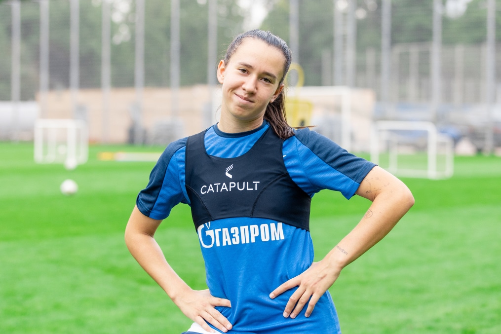 Тренировка женской команды перед матчем с «Енисеем»