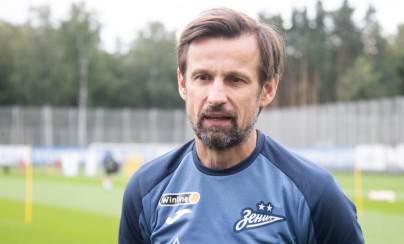 Сергей Семак на пресс-брифинге перед матчем с «Уралом»