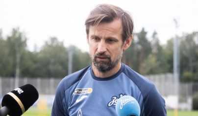 Сергей Семак на пресс-брифинге перед матчем с «Уралом»