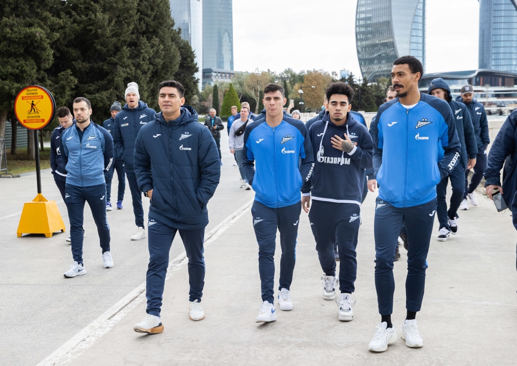 Прогулка команды «Зенит» перед матчем ПФК «Нефтчи» — «Зенит»