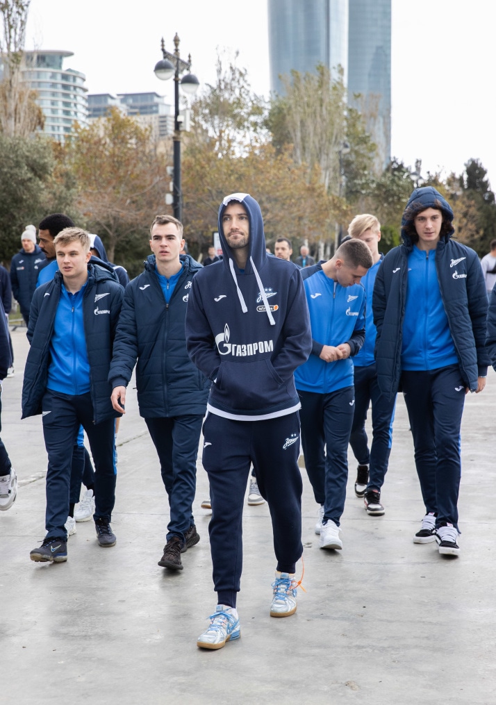 Прогулка команды «Зенит» перед матчем ПФК «Нефтчи» — «Зенит»