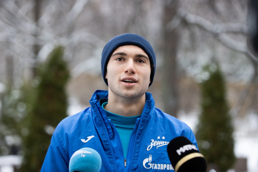 Александр Коваленко на пресс-брифинге перед матчем с «Динамо»