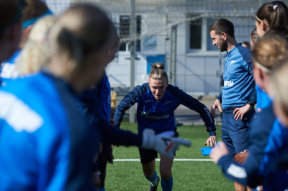Тренировка женской команды перед матчем с «Краснодаром»