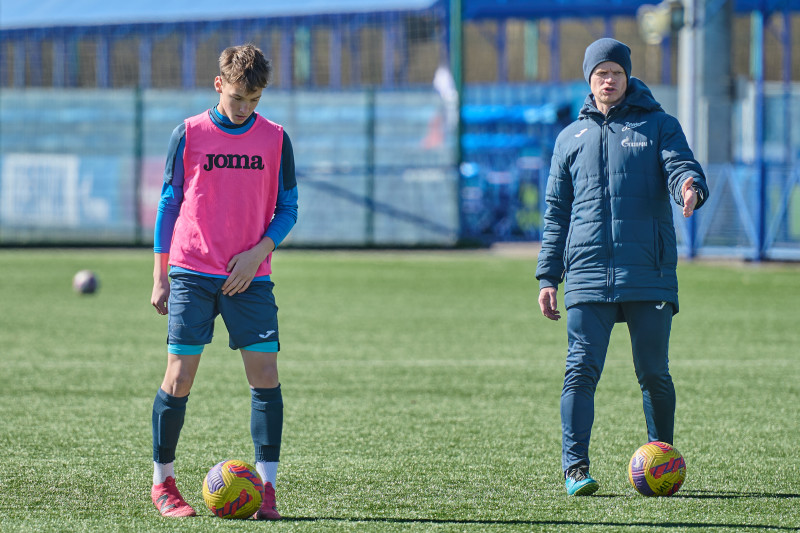 Тренировка «Зенита» U-16 перед матчем с «Локомотивом»