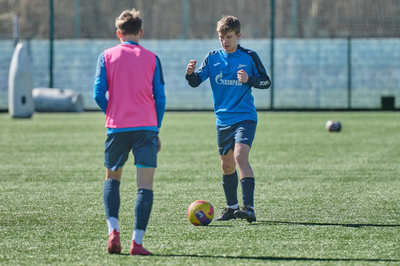 Тренировка «Зенита» U-16 перед матчем с «Локомотивом»