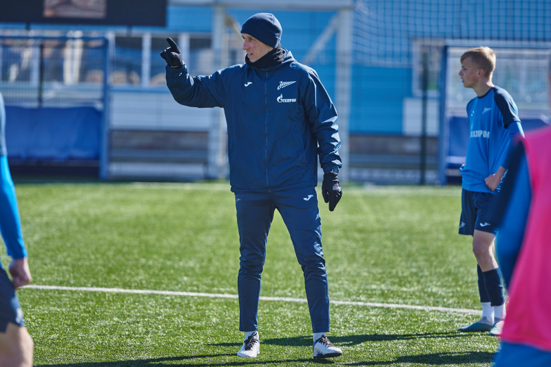Тренировка «Зенита» U-16 перед матчем с «Локомотивом»