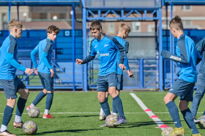 Тренировка «Зенита» U-16 перед матчем с «Локомотивом»