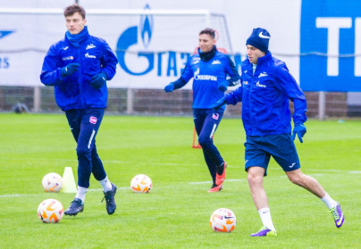 Тренировка «Зенита» перед матчем с «Рубином»