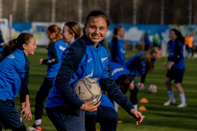 Тренировка  женской молодежной команды «Зенит» перед матчем с «Динамо»