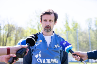 Сергей Семак на пресс-брифинге перед матчем с «Ахматом»