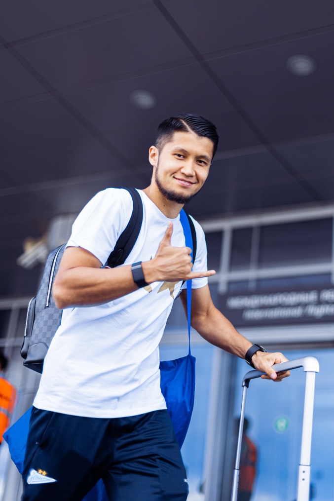 Вылет команды на матч с «Рубином» в Казань