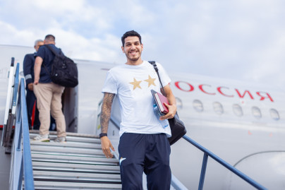 Вылет команды на матч с «Рубином» в Казань