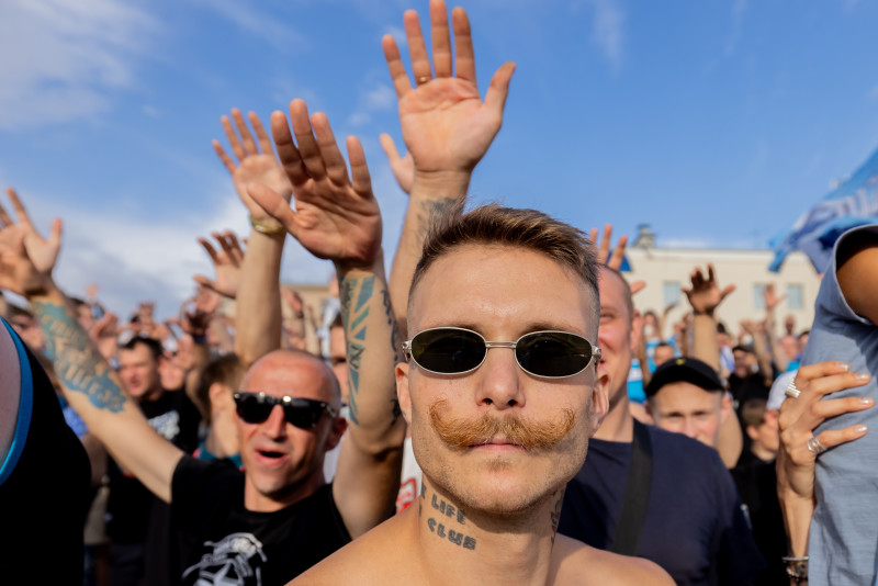 Болельщики на матче «Динамо» (СПб) — «Зенит»-2