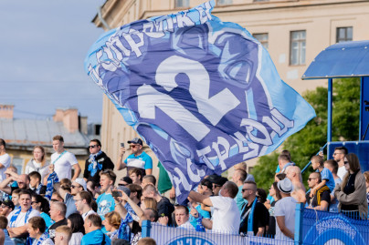 Болельщики на матче «Динамо» (СПб) — «Зенит»-2