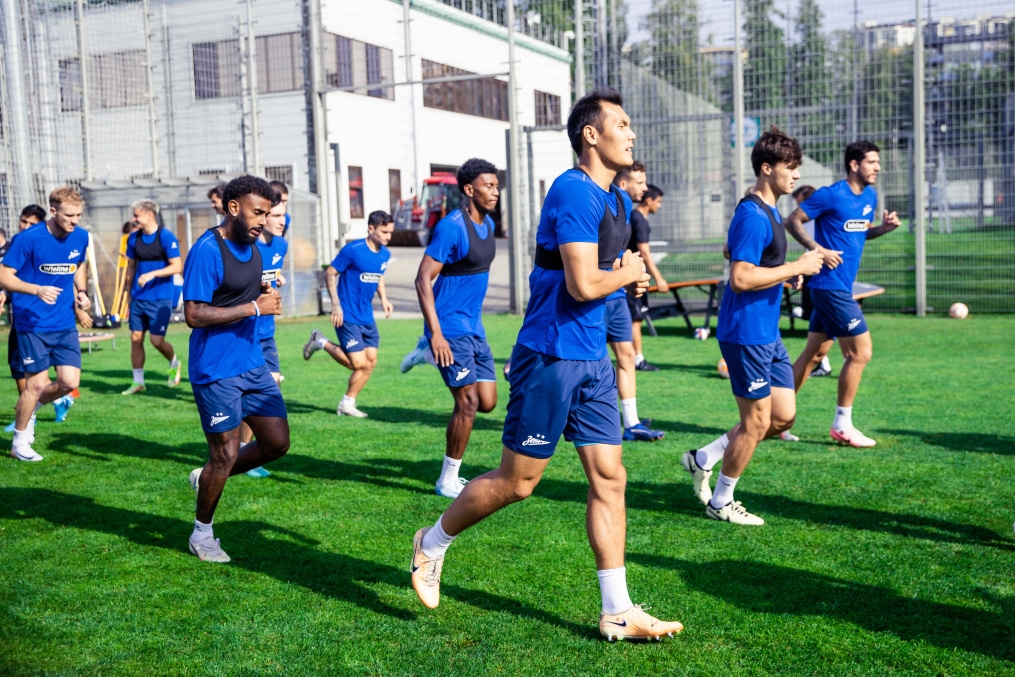 Тренировка перед матчем ЦСКА — «Зенит»