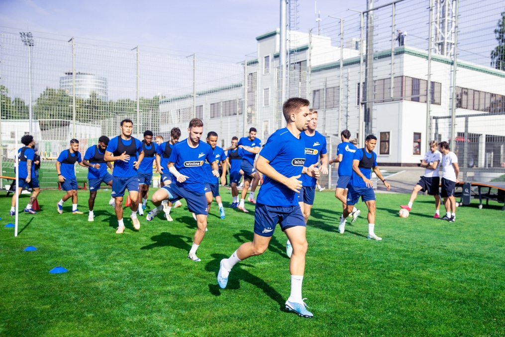 Тренировка перед матчем ЦСКА — «Зенит»