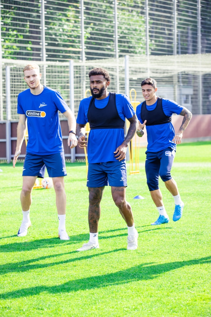 Тренировка перед матчем ЦСКА — «Зенит»