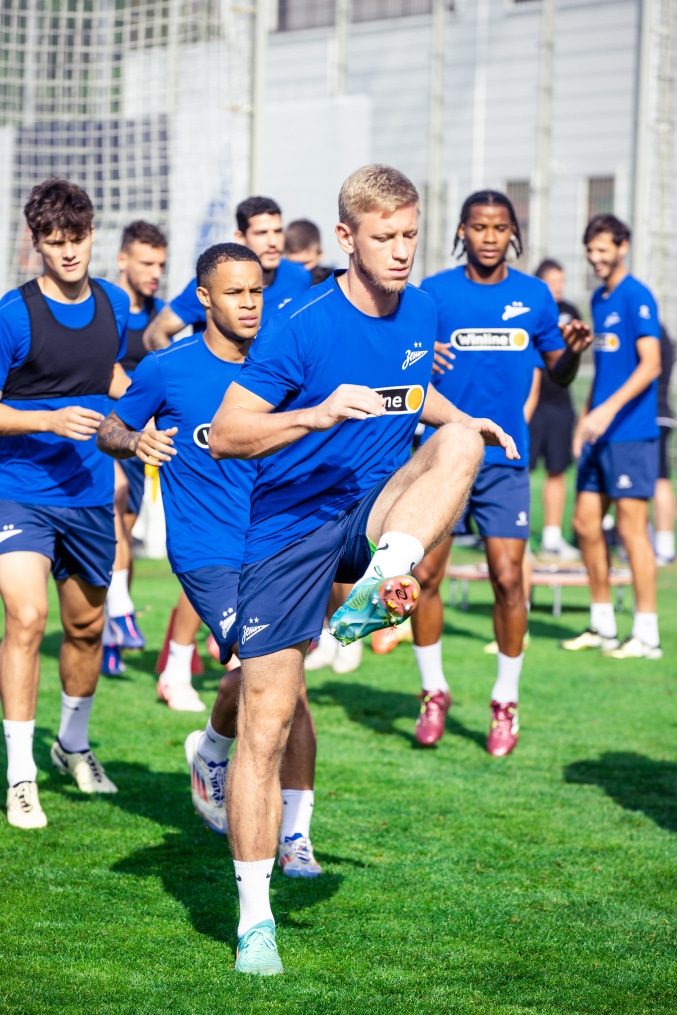 Тренировка перед матчем ЦСКА — «Зенит»