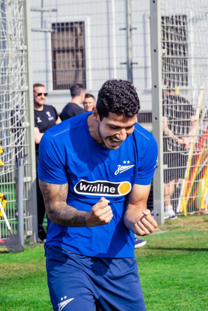 Тренировка перед матчем ЦСКА — «Зенит»