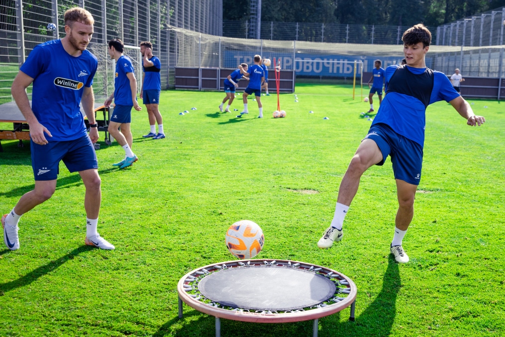 Тренировка перед матчем ЦСКА — «Зенит»