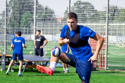 Тренировка перед матчем ЦСКА — «Зенит»