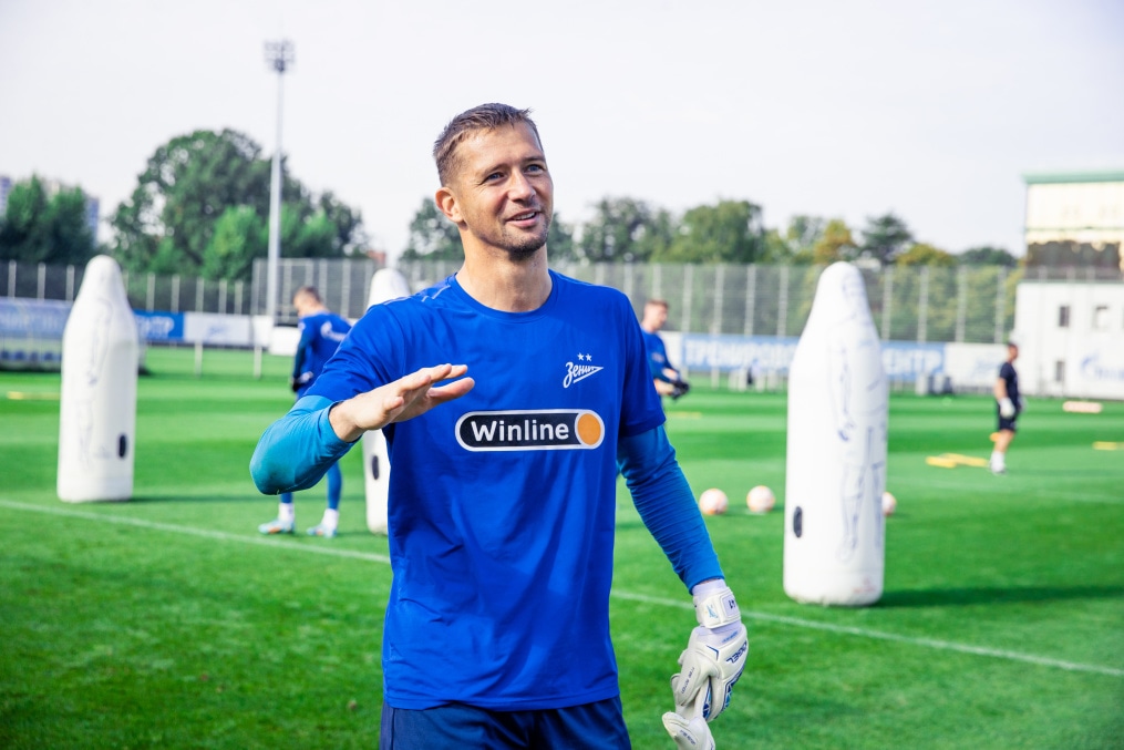 Тренировка перед матчем ЦСКА — «Зенит»