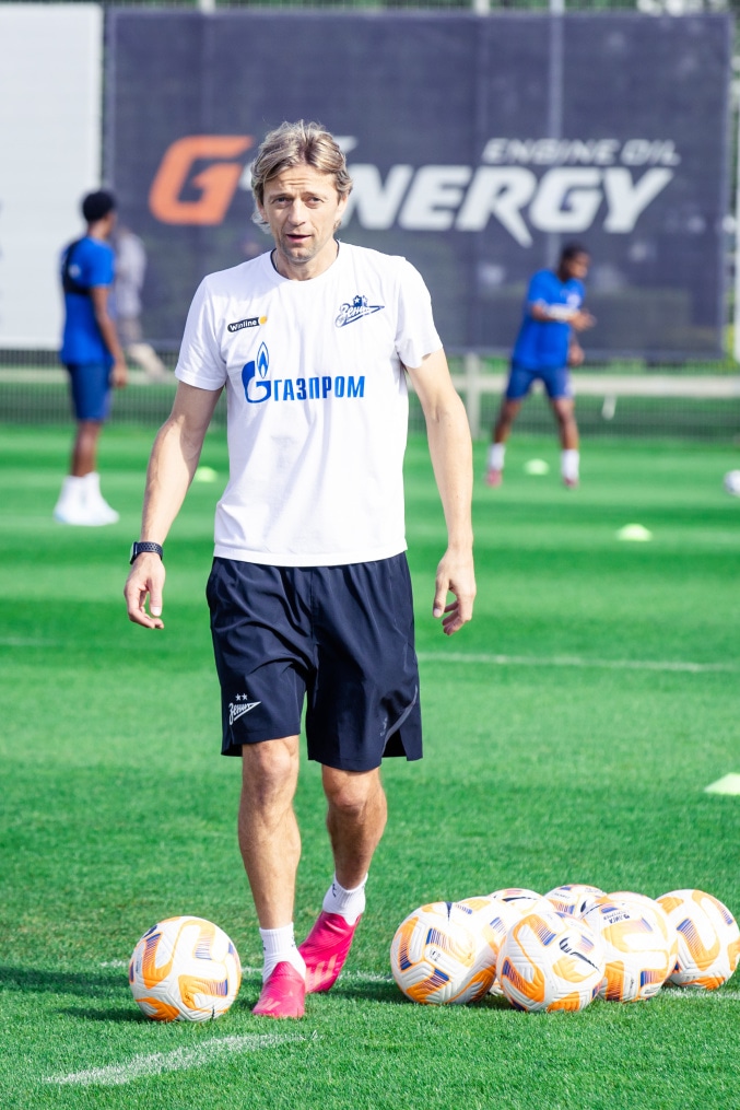 Тренировка перед матчем ЦСКА — «Зенит»